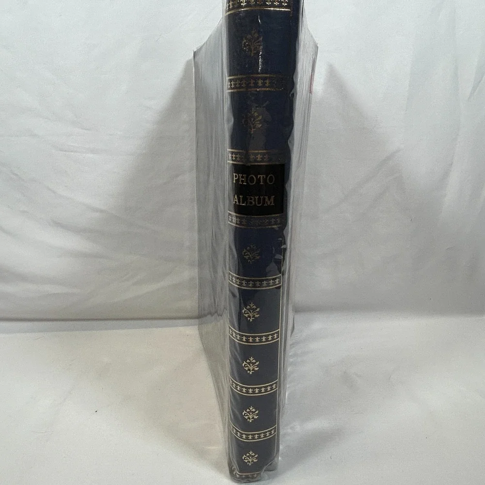 Vintage Photo Album 300 Pictures 4x6 Pioneer Le Memo Spiral Leather Pockets Blue